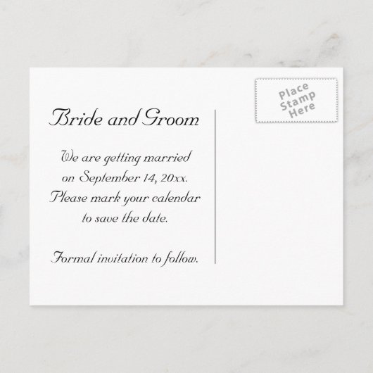 Orchideen auf Stem Wedding Save the Date Ankündigungspostkarte (Rückseite)