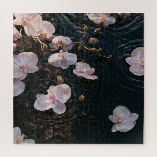 Orchideen auf stillen Gewässern Puzzle (Vertikal)