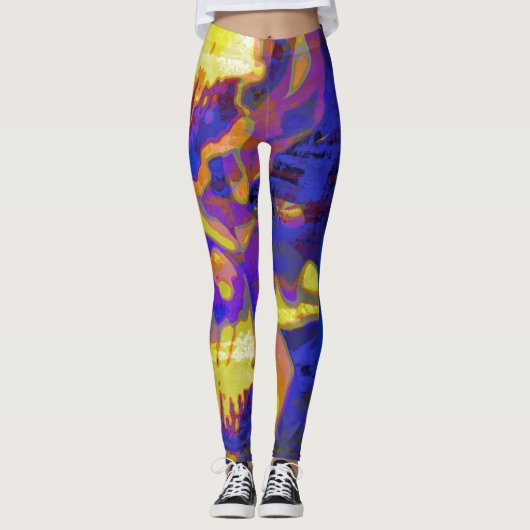 Orchideen-Aura Leggings (Vorderseite)