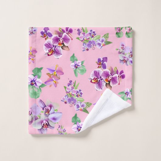 Orchideen Badhandtuch Set (Waschlappen)