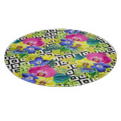 Orchideen-Begonie und Palmblätter Schneidebrett (Ecke)