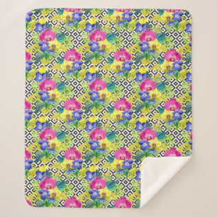 Orchideen-Begonie und Palmblätter Sherpadecke