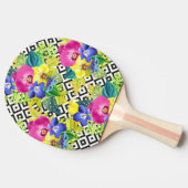 Orchideen-Begonie und Palmblätter Tischtennis Schläger (Seitenansicht)