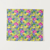 Orchideen-Begonie und Palmblätter Wandteppich (Vorderseite (Horizontal))