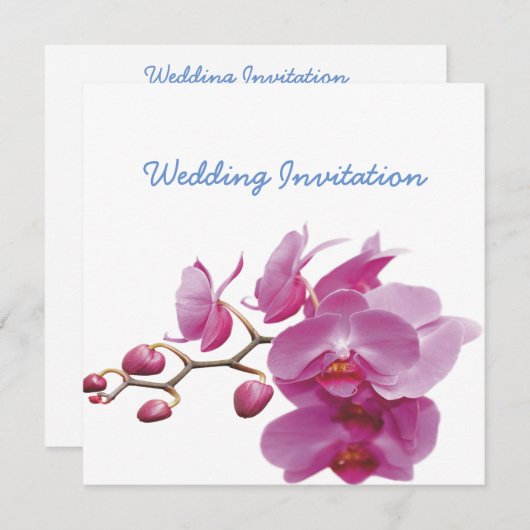 Orchideen-billige Hochzeit verpackt Einladung (Vorne/Hinten)