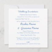 Orchideen-billige Hochzeit verpackt Einladung (Rückseite)