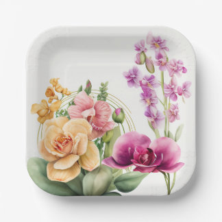 Orchideen-Blastplatten Pappteller