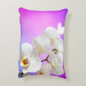 Orchideen blühen blumengeschmücktes Schicksal Dekokissen (Rückseite(Vertikal))