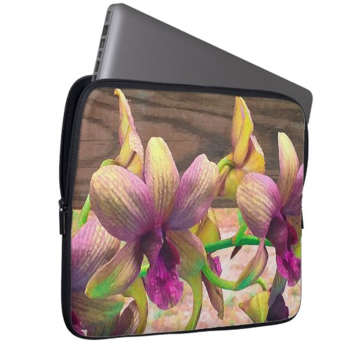 Orchideen blühen laptopschutzhülle (Vorne Rechts)