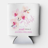 Orchideen-Blume-Blüten 60. Geburtstag Dosenkühler (Vorderseite)