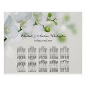 Orchideen-Blume-Blüten-Hochzeitsskalender Poster (Vorderseite)