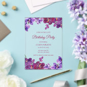 Orchideen-Blume Geburtstagsparty Acryleinladungen (In Situ (Hochzeit))