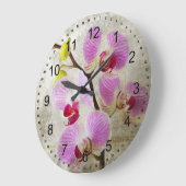 Orchideen-Blume Große Wanduhr (Winkel)