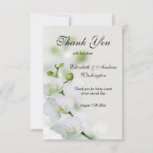 Orchideen-Blume-Hochzeit Dankeskarte (Vorderseite)
