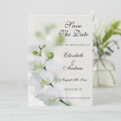 Orchideen-Blume-Hochzeit Save The Date (Stehend Vorderseite)