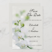 Orchideen-Blume-Hochzeit Save The Date (Vorne/Hinten)
