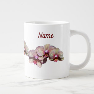 Orchideen Blume Ihr Name Personalisiert Jumbo-Tasse
