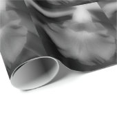 Orchideen-Blume in Schwarz und Weiß Geschenkpapier (Rolleneckpunkt)