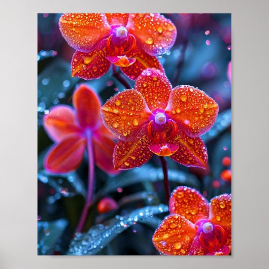 Orchideen-Blume Poster (Vorne)