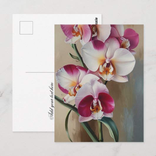 Orchideen-Blume Postkarte (Vorne/Hinten)