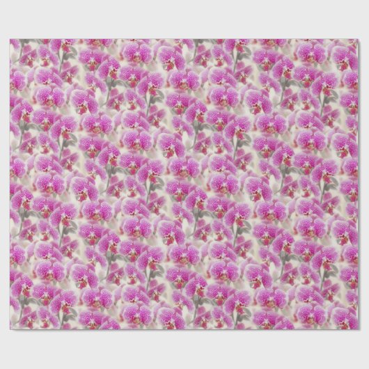 Orchideen Blume Rosa Bläschen Geschenkpapier (Flach)