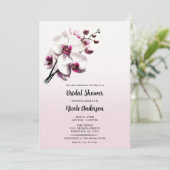Orchideen Blume Rosa und Weiß Brautparty Einladung (Stehend Vorderseite)