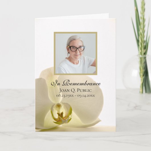 Orchideen-Blume über den Weißbeerdienst Programm (Vorderseite)