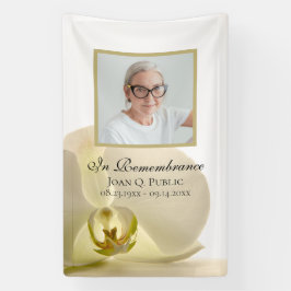 Orchideen-Blume über die Beerdigung des Lebens Banner