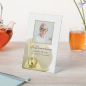 Orchideen-Blume über die Beerdigung des Lebens Sockelschild (In SItu)