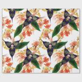 Orchideen Blume Wasserfarbe Geschenkpapier (Flach)