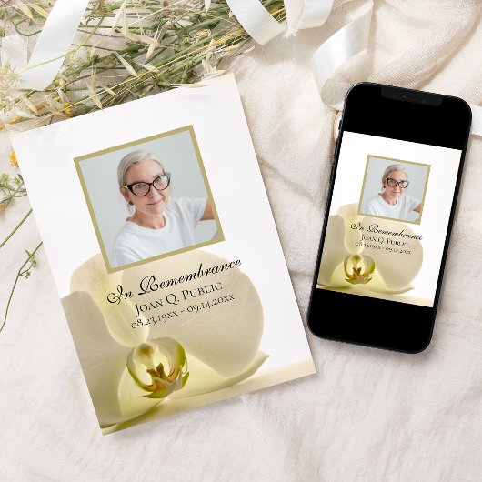 Orchideen-Blume zum Jubiläum des weißen Todes Einladung