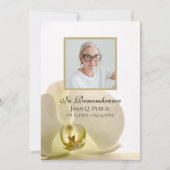 Orchideen-Blume zum Jubiläum des weißen Todes Einladung (Vorderseite)