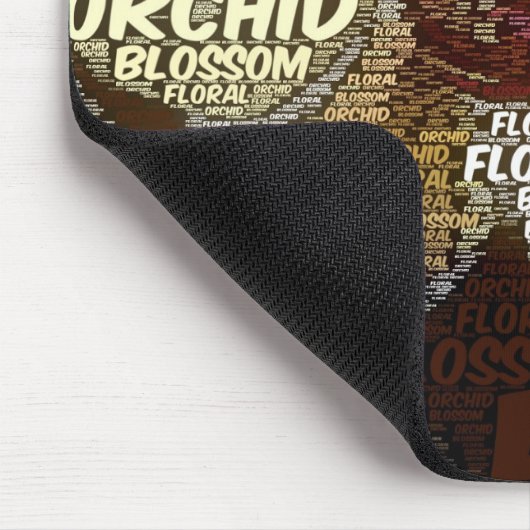 Orchideen, Blumen, Blossom Typografie Embedded Fot Mousepad (Ecke)