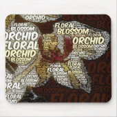 Orchideen, Blumen, Blossom Typografie Embedded Fot Mousepad (Vorne)