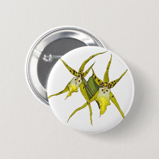 Orchideen-Blumen Button (Vorne & Hinten)