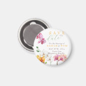 Orchideen-Blumen-Save-the-Date-Magnet Magnet (Vorderseite/Rückseite)