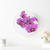 Orchideen-Blumen-Wand-Uhr Große Wanduhr (Zuhause)