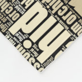 Orchideen-Blumenblüten-Wort-Wolke über Schwarzem Fleecedecke (Ecke)