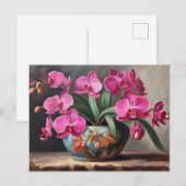 Orchideen-Blumenpflanze Postkarte (Vorne/Hinten)