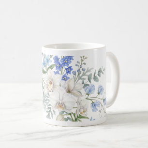 Orchideen-Blumenstrauß, Floral in Aquarell Kaffeetasse