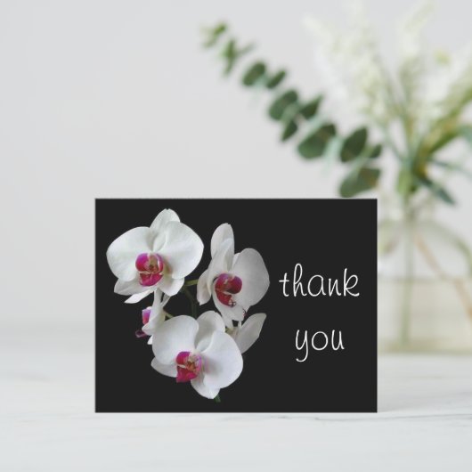 Orchideen: Danke! Postkarte (Stehend Vorderseite)