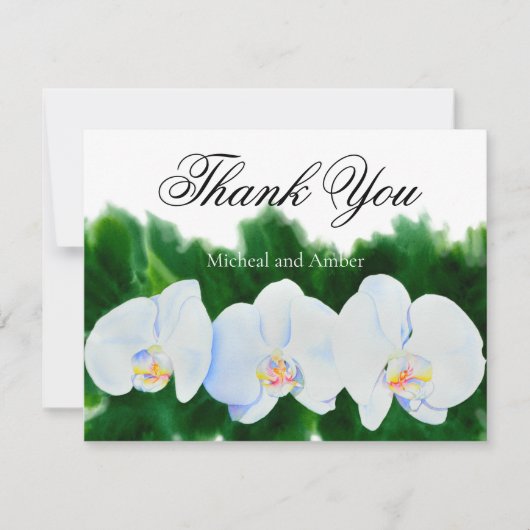 Orchideen Dankeskarte (Vorderseite)