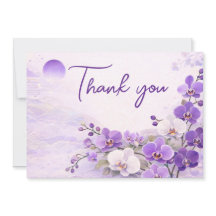 Orchideen-Dankeskarte – Lila Blumendesign