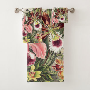 Orchideen Denusblumen von Ernst Haeckel Badhandtuch Set