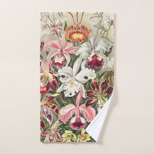 Orchideen Denusblumen von Ernst Haeckel Badhandtuch Set (Handtuch)