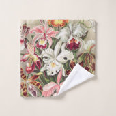 Orchideen Denusblumen von Ernst Haeckel Badhandtuch Set (Waschlappen)