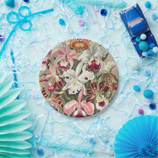 Orchideen Denusblumen von Ernst Haeckel Pappteller (Party)