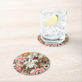 Orchideen Denusblumen von Ernst Haeckel Runder Pappuntersetzer (Vor Ort)