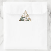 Orchideen Dreieckiger Aufkleber (Tasche)