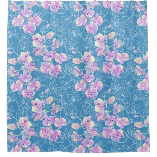 Orchideen Duschvorhang (Vorderseite)
